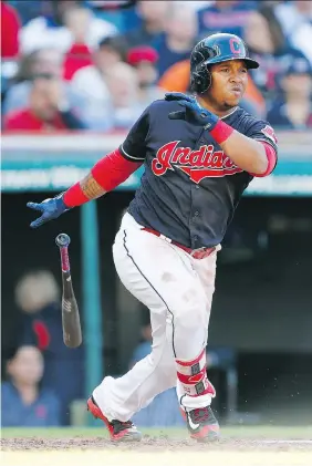  ?? DAVID MAXWELL/GETTY IMAGES ?? Cleveland Indians second baseman Jose Ramirez has put himself into the MVP conversati­on after tying for the MLB lead with 91 extra-base hits.