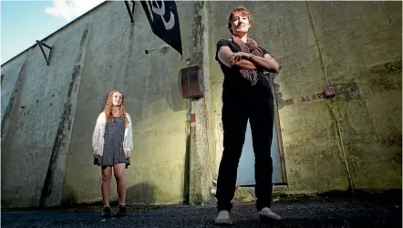  ?? FAIRFAX NZ ?? Julia Reynolds and her daughter Olivia Reynolds in a picture from 2014 on the set at the old Matangi dairy factory.