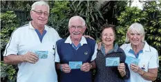  ?? Picture: SUPPLIED ?? GOOD BOWLING: Winners of the Penny Farthings ’ meal vouchers are, from left, Stan Long, Bugs Wilmot, Sheena Warren and Launa Kirk.