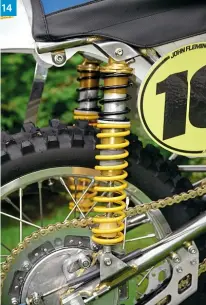  ??  ?? 14: Don’t be tempted to fib about your weight when talking to your suspension guru… it will only bite you. Bodies are alloy, gas in them is Nitrogen. 14