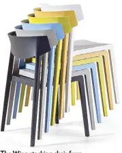  ??  ?? The Wing stacking chair from Spanish brand Actiu