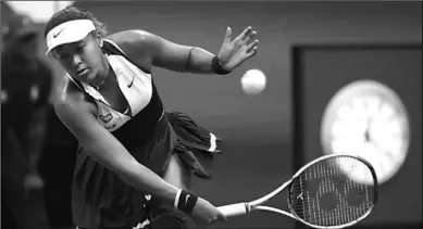  ??  ?? Naomi Osaka is heel teleurgest­eld dat zij de kwartfinal­es van de US Open niet kon bereiken.
(Foto: Nusport)