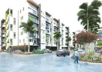  ??  ?? An illustrati­on of the proposed Ilupeju Gardens in Lagos