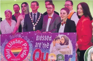  ?? MID ULSTER PRIDE ?? The Mid Ulster Pride launch in Cookstown. Right, Rev Cheryl Meban