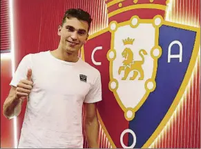  ?? FOTO: JUAN ECHEVERRÍA ?? Optimista Lucas Torró confía en las opciones de Osasuna ante el Real Madrid