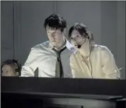  ??  ?? Tony winner John Gallagher Jr. is shown in a scene with Emily Mortimer from the second season of HBO’s “The Newsroom.”