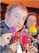  ?? — AP ?? PARIS: Internatio­nal Monetary Fund chief Christine Lagarde’s lawyer, Patrick Maisonneuv­e, addresses media outside a special Paris court.