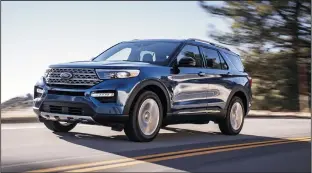  ?? FORD ?? The 2020 Ford Explorer’s lineup features standard, XLT, Limited, Limited Hybrid, ST and Platinum models.