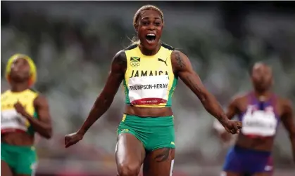  ?? ?? Elaine Thompson-Herah is the first woman to win back-to-back Olympic sprint doubles. Photograph: Hannah McKay/Reuters