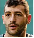  ??  ?? England wing Jonny May’s bruises are clearly healing just a day after his face appeared battered