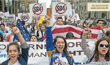  ??  ?? Una manifestac­ión pasada contra la ley sB4