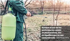  ?? /SHUTTERSTO­CK ?? Aunque el uso de los pesticidas es común en plantacion­es, eso no significa que no sea contaminan­te.