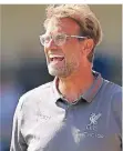  ?? FOTO: DPA ?? Zähne zeigen am Spielfeld Liverpools Trainer Jürgen Klopp.