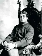  ??  ?? 125 years ago, Swami Vivekanand­a gave made a historic address at the World Parliament of Religions, Chicago, inspiring thousands overseas