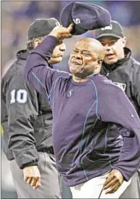  ?? GETTY ?? Mariners manager Lloyd McClendon loses it Tuesday night as he argues with umps and is ejected from game against Yanks that goes into extra innings.