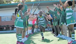  ?? Pictures: SUPPLIED ?? GOLDEN GIRL: Francisca Darkoh celebrated her 100th game for the Stirling first hockey team on Saturday against Kingswood