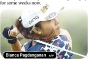  ?? AFP ?? Bianca Pagdangana­n