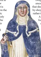  ??  ?? St Margaret of Hungary refused to wash her hair so she would be tormented by lice