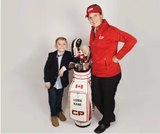  ?? SUPPLIED ?? CP Has Heart Ambassador and LPGA profession­al Lorie Kane with CHEO cardiac patient Zander.