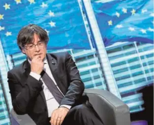  ?? REUTERS ?? El expresiden­te Carles Puigdemont, en el Europarlam­ento