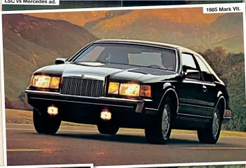  ??  ?? 1985 Mark VII.