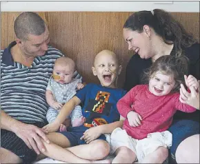  ?? PHOTO: CONTRIBUTE­D ?? The Ray family together: “Mitchell has been incredible, I didn’t realise quite the amount of strength and resilience he had in him and I am incredibly proud and blessed to be his mum” – Erin Ray.