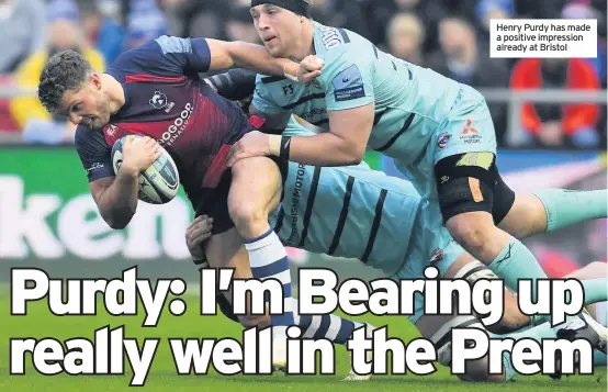  ??  ?? Henry Purdy has made a positive impression already at Bristol