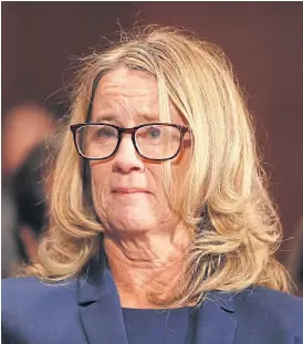  ?? Michael reynolds/afp ?? Christine Blasey Ford, en la audiencia