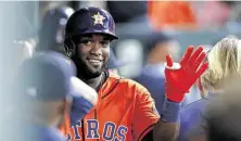  ?? Elizabeth Conley / Staff photograph­er ?? Yordan Alvarez was an immediate hit for the Astros after being called up from Class AAA Round Rock on June 9.