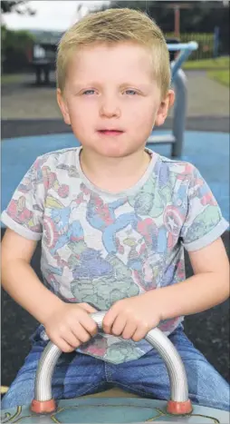  ?? Picture: Tony Flashman FM3883527 ?? Callum Hoctor, four, was allegedly assaulted in the play park for toddlers in Franklyn Road