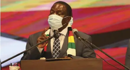  ?? ?? President Emmerson Mnangagwa addresses the UFIC congregati­on yesterday