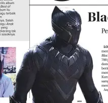  ?? IMDB ?? SUKSES BESAR: Black Panther menjadi film keempat Marvel Studios dengan penghasila­n terbesar.