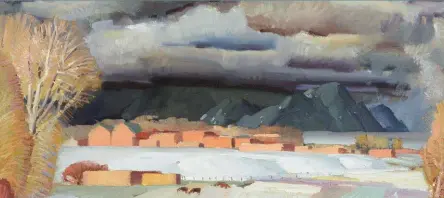  ??  ?? Victor Higgins (1884-1949), Taos in Winter (detail). Oil on canvas, 24 x 30 in., signed lower right. Available at The Coeur d’alene Art Auction on July 27. Estimate: $400/600,000