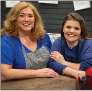  ?? (Special to the Democrat-Gazette) ?? Patsy Kane (left) and Heather Hill have resurrecte­d Kris & Sam’s The Box Lunch and Cookie Shop and reopened it in the lobby of the Simmons Tower in downtown Little Rock.