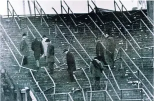  ??  ?? Disaster: The fatal Stairway 13 at Ibrox which cost the lives of 66 supporters, 50 years ago today