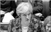  ?? PA ?? Prime Minister Theresa May speaks Monday to lawmakers about Sergei Skripal’s and his daughter’s poisoning.