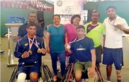  ??  ?? Lanka Wheelchair Tennis players at their outing in Malaysia
