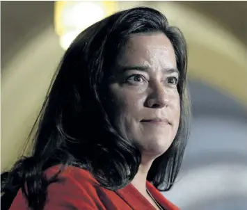  ?? ADRIAN WYLD/THE CANADIAN PRESS FILES ?? Justice Minister Jody Wilson-Raybould speaks to members of the media on Parliament Hill in Ottawa. WilsonRayb­ould is considerin­g lowering the legal alcohol limit for licensed drivers.