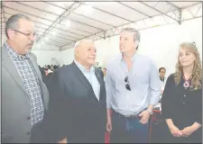  ??  ?? De izq. a der.: Rubén Rolón, Sebastián González Insfrán, Jaime Bestard e Irina Arbo, durante una visita a la ANR.