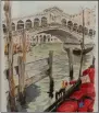  ?? COURTESY IMAGE ?? Tom Hoehn creates watercolor images of places he’s visited around the world, including the Rialto Bridge in Venice.