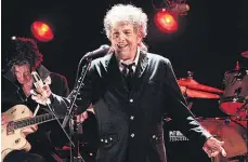  ?? Picture / AP ?? Bob Dylan has not commented on his Nobel prize win even though he has appeared in two major concerts.