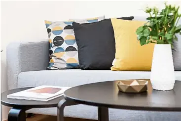  ??  ?? Add a dash of colour to your living room with colourful cushions.