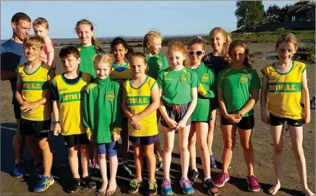  ??  ?? Boyne AC athletes at the Blackrock Beach Races recently.