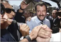  ??  ?? League leader Salvini: A promise to expel migrants