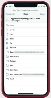  ??  ?? Whenever you get a few moments, select any old messages in Mail and move them into the Archive section for further sorting.