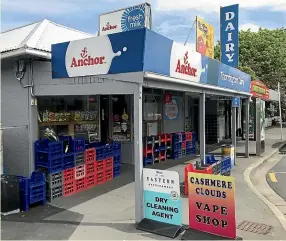  ?? LEE KENNY/STUFF ?? Cashmere Clouds Vape Shop has opened in a storage cupboard inside Thorringto­n Dairy on Colombo St in Christchur­ch.