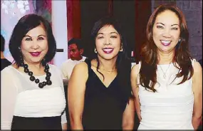  ??  ?? Joy Buensalido, Cathay Pacific Airways assistant marketing manager Anna Maria Lee and Anna Sobrepeña