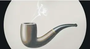  ??  ?? Rene Magritte’s This Is Not A Pipe inspired the animated documentar­y Beware of Images from Vancouver director Sergio Toporek. The film will be screened Wednesday at the Vancity Theatre.