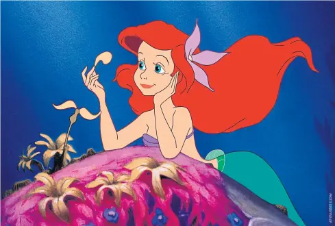  ??  ?? A scene from The Little Mermaid, released in 1989.