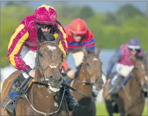  ?? (Photo: Patrick McCann/Racing Post) ?? Battle Of Ridgeway and Brian Hayes scored for trainer Martin Hassett at Clonmel on Thursday, winning 2m3f handicap hurdle div II.